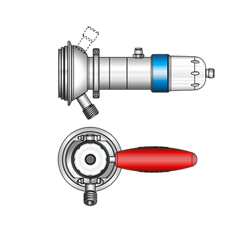 Aseptic sampling valve manual/pneumatic with end position feedback 6125xxx031