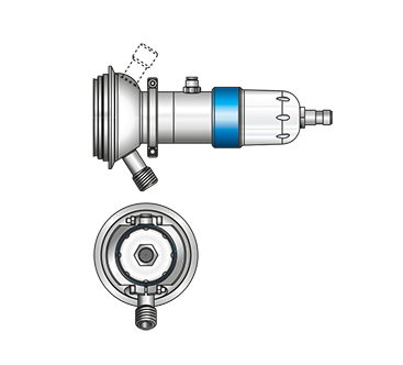 Aseptic sampling valve pneumatic with end position feedback 6125xxx021