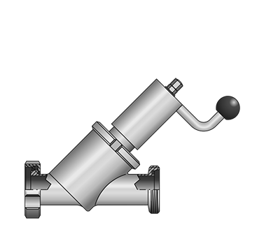 Full flow inclined seat valve 5011 K/M-G