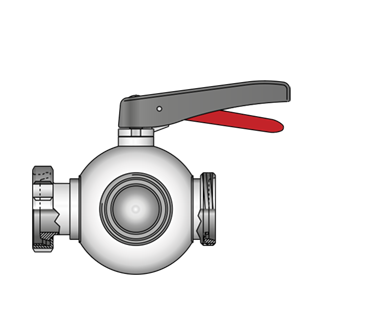 Three-way ball valve 4032 K/M-G-G