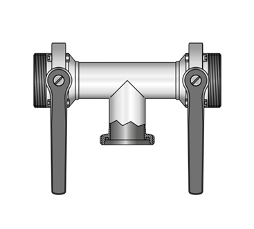 Multi-way butterfly valve 4314 G-G-G