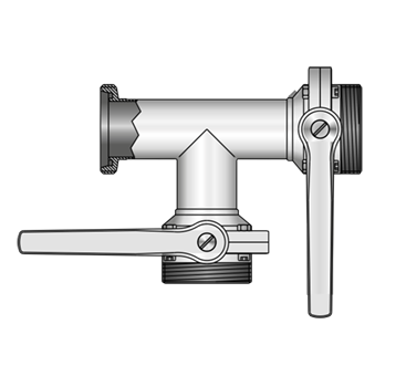 Multi-way butterfly valve 4315 G-G-G