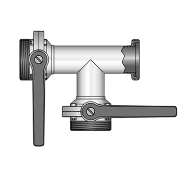 Multi-way butterfly valve 4316 G-G-G