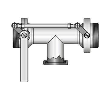 Multi-way butterfly valve 4914 G-G-G