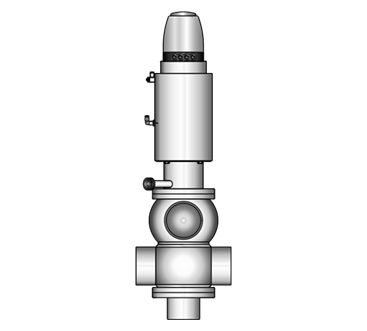 Double-seat valve 5671 with shaft flushing